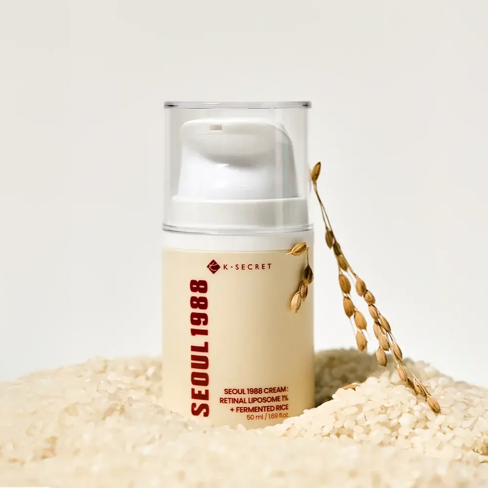 Cremă rejuvenantă K-SECRET SEOUL 1988 Cream Retinal Liposome 1% + Fermented Rice cu retinal și orez fermentat pentru fermitate și regenerare. 